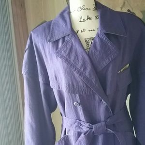 Deep Purple Trench Coat Used Only wore one time